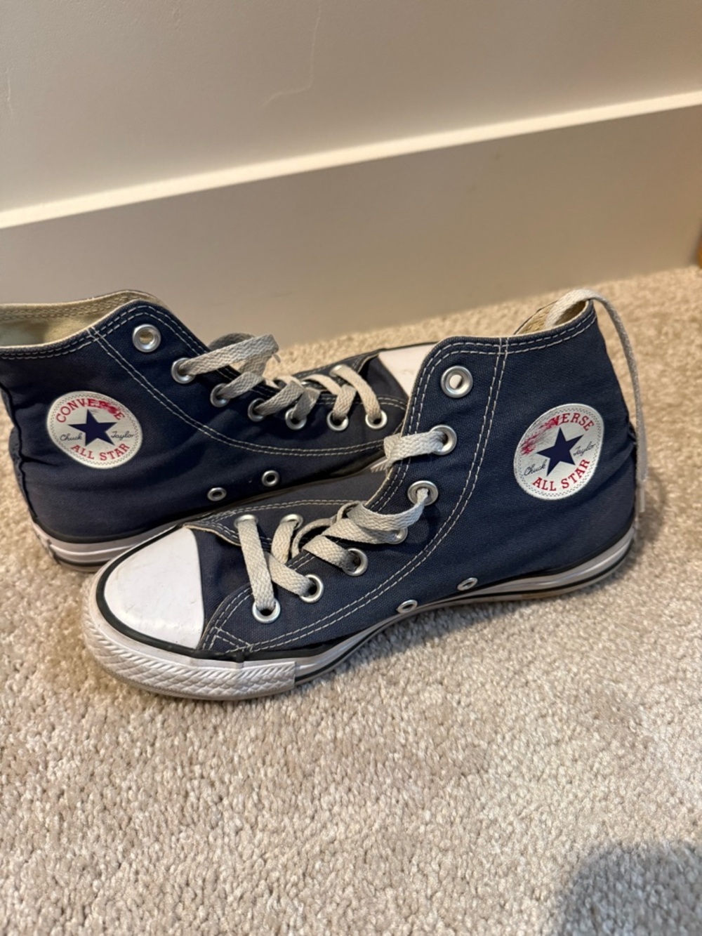 Converse Navy Blue High Tops - Picture 5 of 6